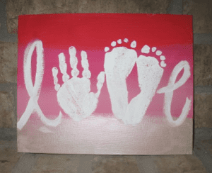 Mother's Day Craft :: love painting with Footprints :: RGV Moms Blog