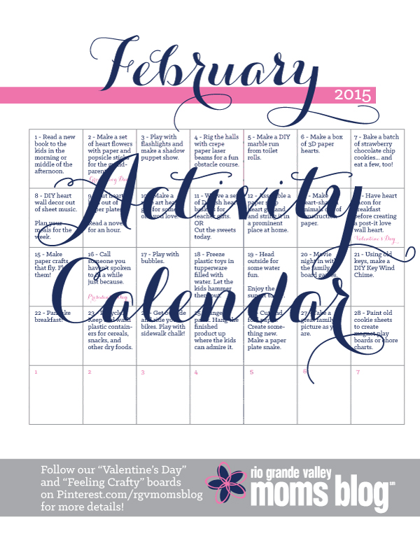 Activity calendar February 2015 :: RGV Moms Blog