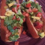 Bacon-Wrapped Pico de Gallo Hot Dogs
