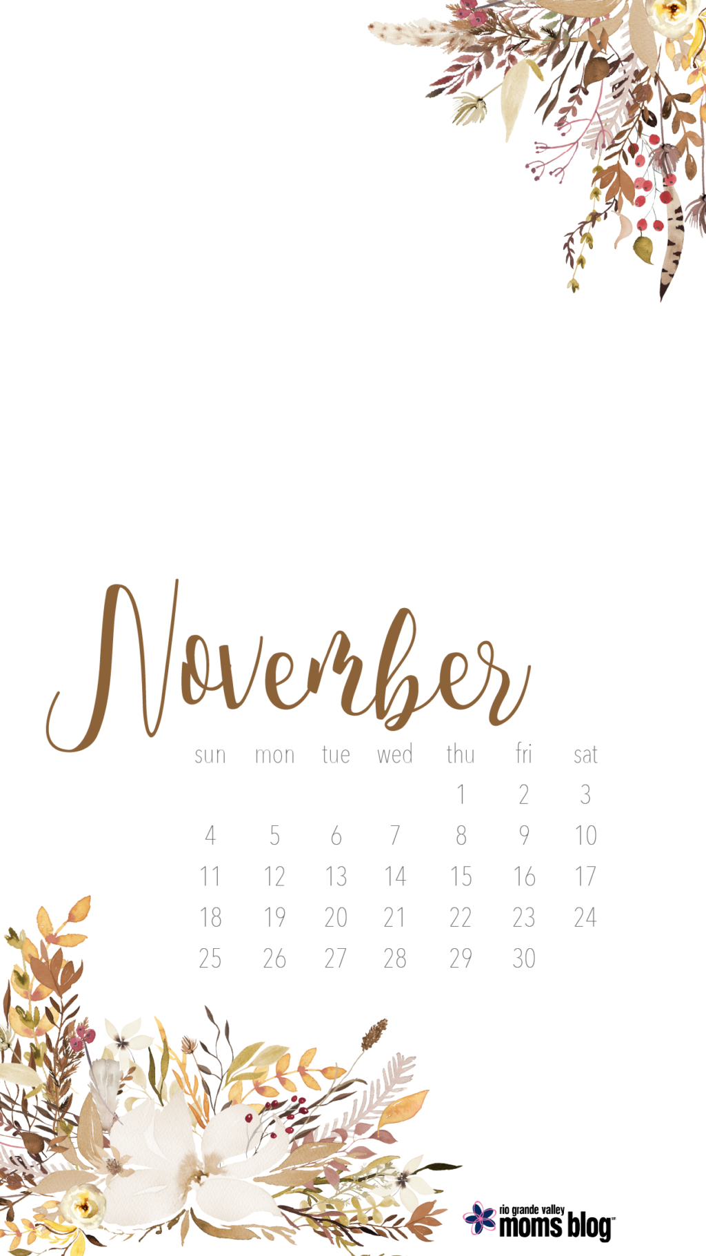 November 2018 RGVMB Calendar Background
