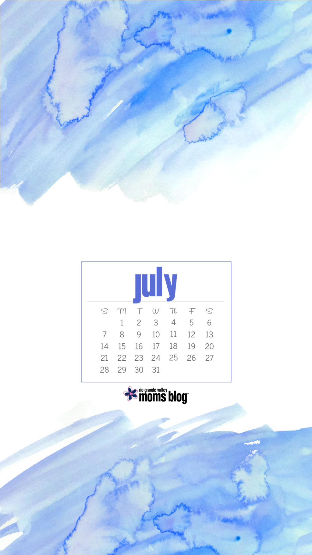 RGVMB Calendar July 2019 Watercolor