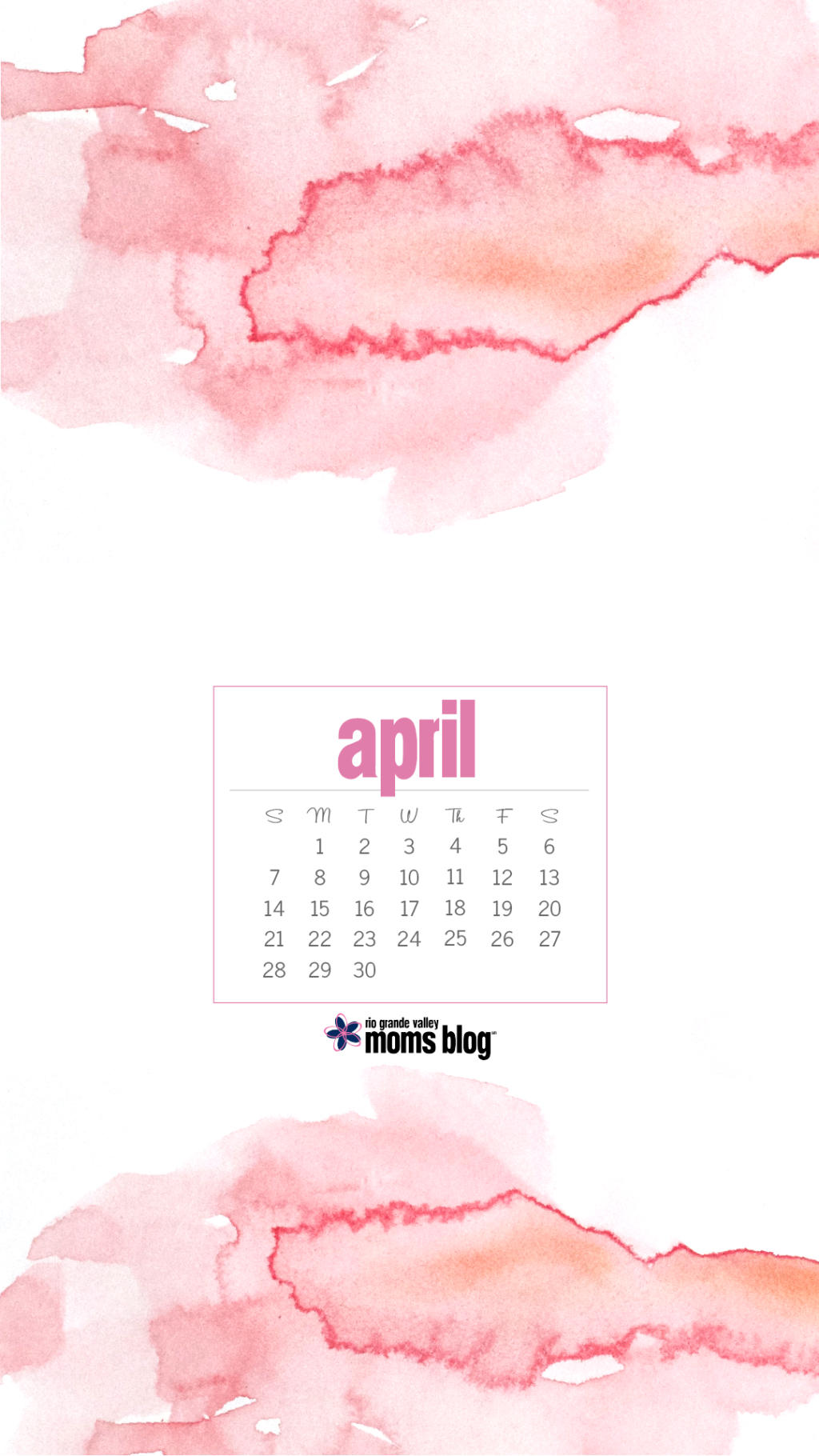 April 2019 - Calendar - Watercolor