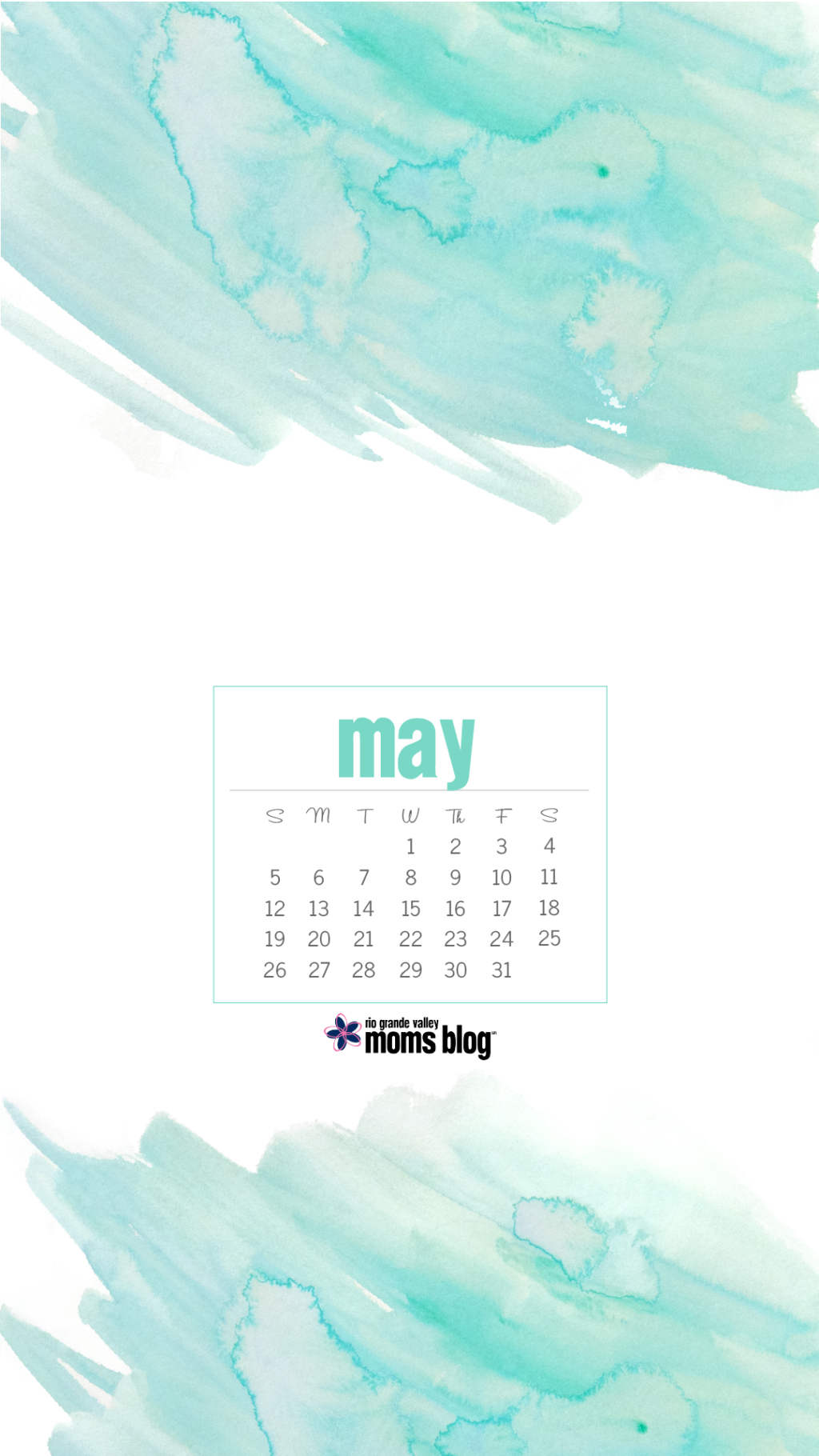 May 2019 - Calendar - Watercolor