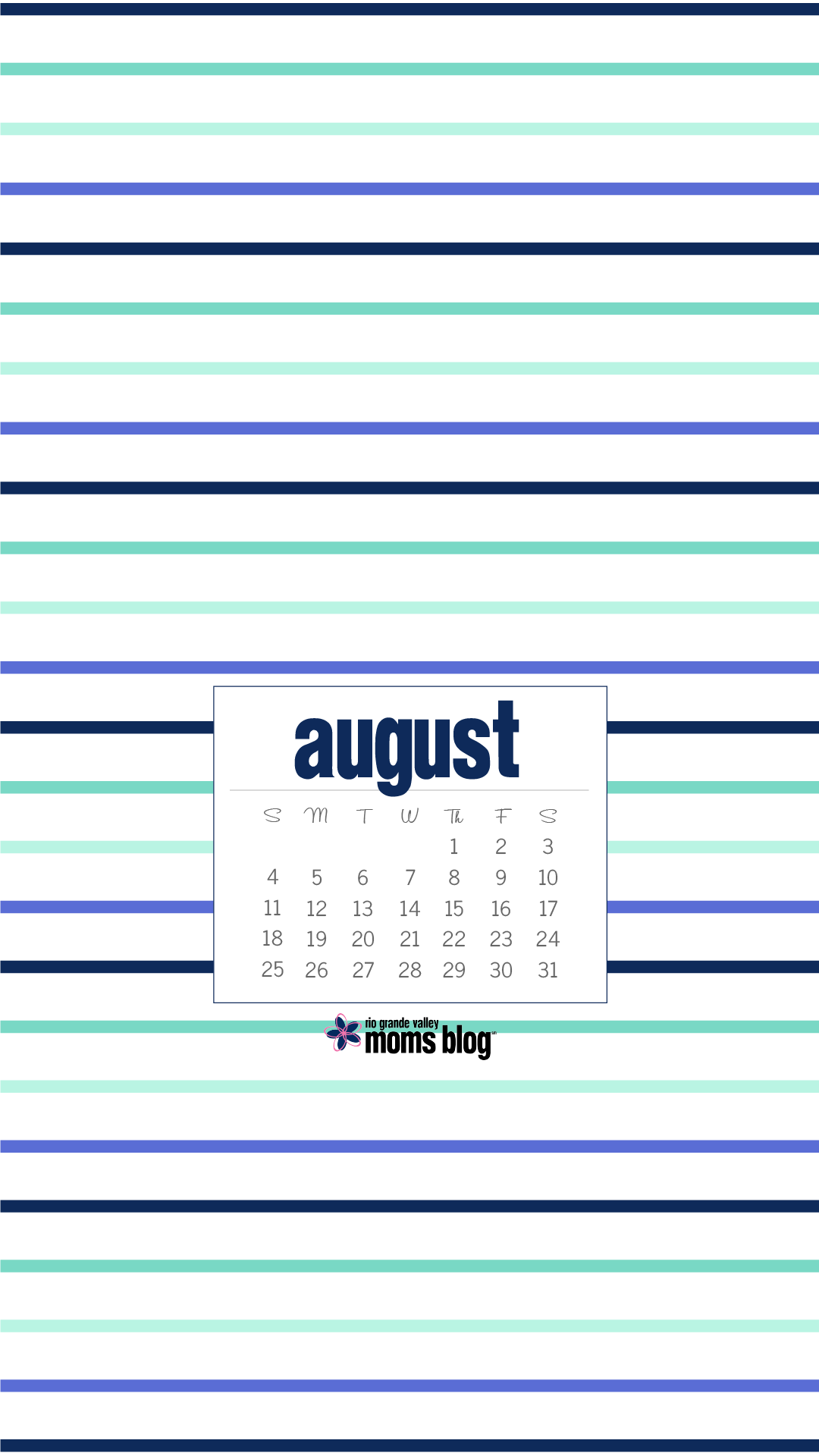 August 2019 - RGVMB Calendar - Stripes