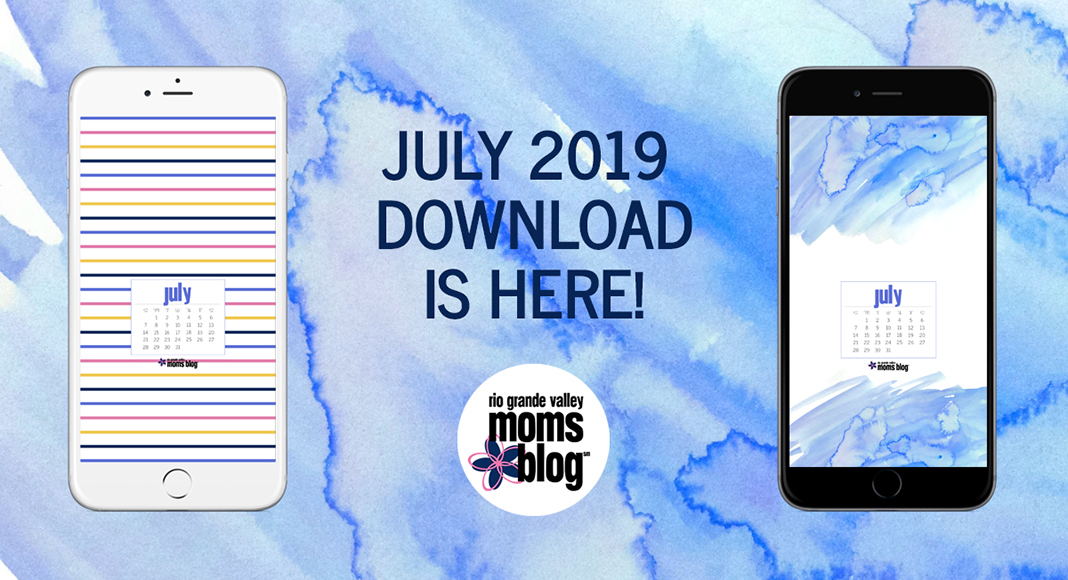 July 2019 Phone Background Calendars