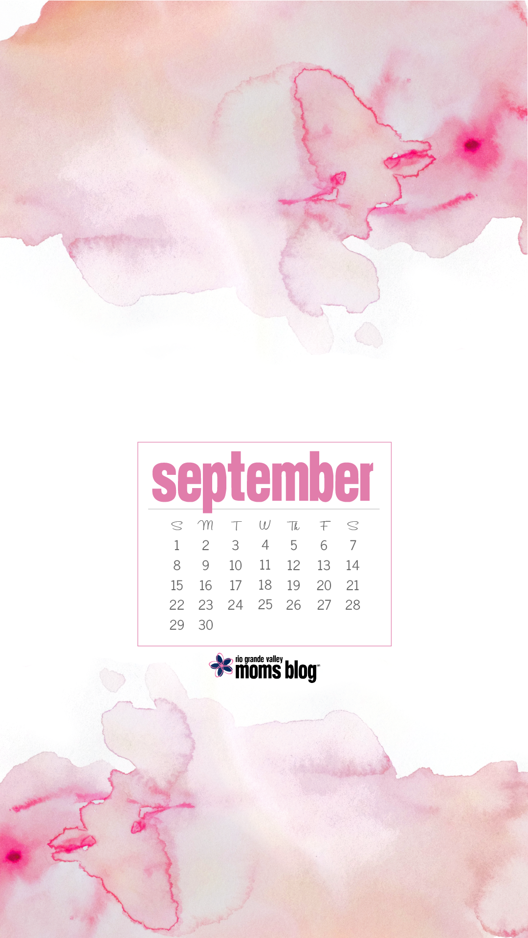 September 2019 Phone Background Watercolor