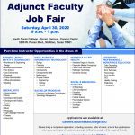 2022 Spring Adjunct Faculty Job Fair Flyer